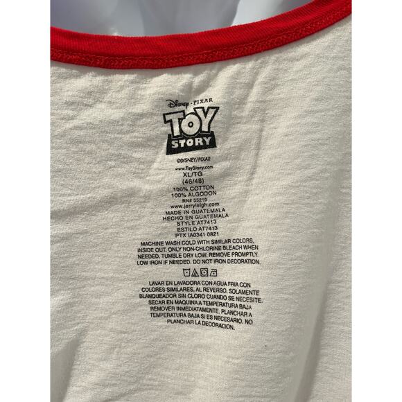 Toy Story Pizza Planet Unisex Short Sleeve Ringer T-Shirt - Size XL - Picture 5 of 5